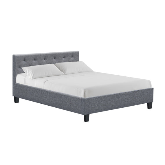 Artiss Bed Frame Double Size Grey VANKE