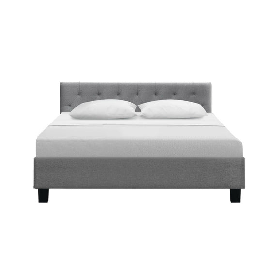 Artiss Bed Frame Queen Size Grey VANKE