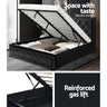 Artiss Bed Frame Double Size Gas Lift Black TIYO