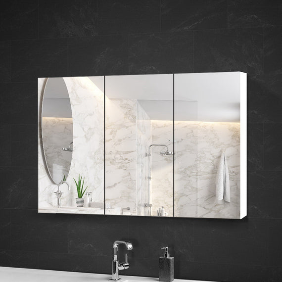 Cefito Bathroom Mirror Cabinet Vanity Medicine White Shaving Storage 1200x720mm