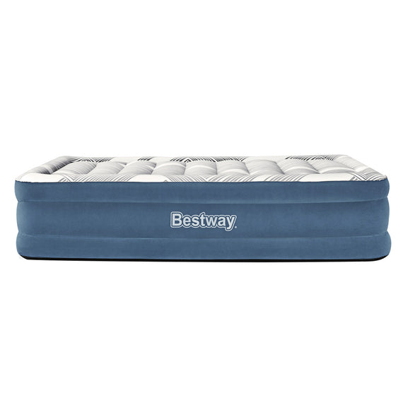 Bestway Air Mattress Bed Queen Size Inflatable Camping Beds Print Top Carry Bag