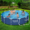 Bestway Swimming Pool 396x84cm Steel Frame Round Above Ground Pools w/ Filter Pump 8680L