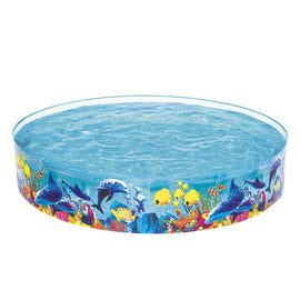 Bestway Kids Pool 244x46cm Round Above Ground Rigid Swimming Pools Undersea 2074L