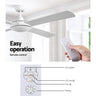 Devanti 52'' Ceiling Fan w/Remote - White