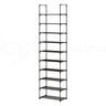 Artiss Shoe Rack Shoe Storage Shelf 10-tier 20 Pairs DIY Stackable Black Metal