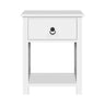 Artiss Bedside Table 1 Drawer with Shelf x2 - EMMA White