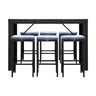 Gardeon 7 Piece Outdoor Dining Table Set - Black
