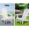 Gardeon 2PC Adirondack Outdoor Chairs Wood Foldable Sun Lounge Patio Furniture