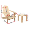 Gardeon Outdoor Sun Lounge Beach Chairs Table Setting Wooden Adirondack Patio Natural Wood Chair