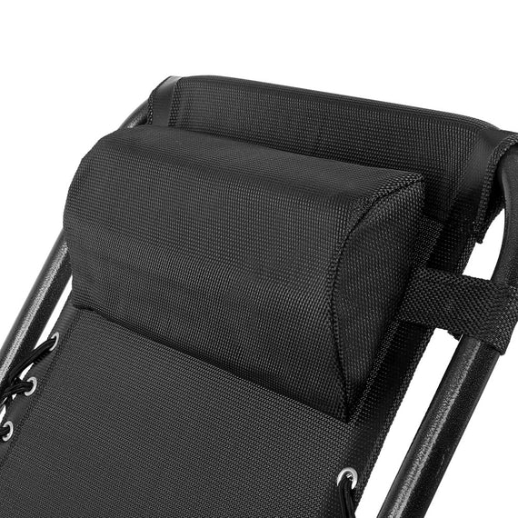 Gardeon Zero Gravity Chair Folding Outdoor Recliner Adjustable Sun Lounge Camping Black