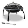 Fire Pit BBQ Charcoal Grill Smoker Portable Outdoor Camping Garden Pits 30"