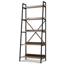 Artiss Bookshelf 5 Tiers - NOR Black and Oak