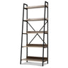 Artiss Bookshelf 5 Tiers - NOR Black and Oak