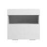 Artiss Bedside Tables Drawers Side Table RGB LED High Gloss Nightstand White