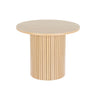 Artiss Coffee Table Round Side Table Fluted Base PIIA