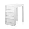 Artiss Bar Table 3-tier Storage Shelves White