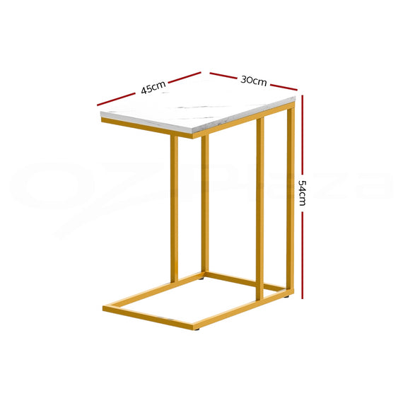 Artiss Coffee Table Side Table Marble Effect Emma