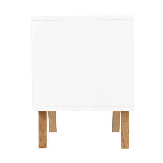 Artiss Bedside Table 2 Drawers - ANDERS White