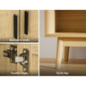 Artiss Shoe Cabinet Rattan Shoes Storage Rack Organiser Wooden Cupboard Shelf