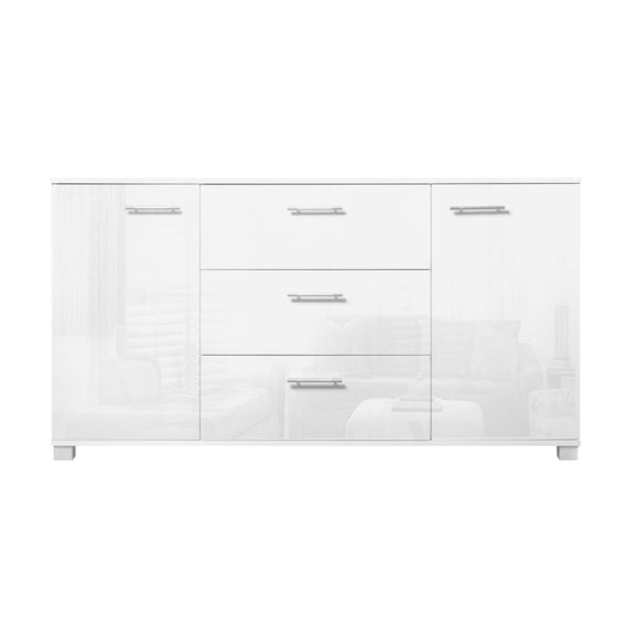 Artiss Buffet Sideboard High Gloss - ZARA White