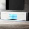 Artiss Entertainment Unit TV Cabinet LED 130cm White Angus