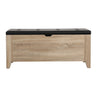 Artiss Storage Ottoman Blanket Box Leather Oak