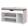 Artiss Shoe Cabinet Bench Shoes Organiser Storage Rack Shelf White Cupboard Box