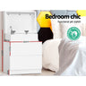 Artiss Bedside Table 2 Drawers Lift-up Storage - COLEY White