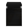 Artiss Bedside Table LED 3 Drawers - COLEY Black