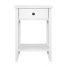 Artiss Bedside Table 1 Drawer with Shelf - BOWIE White