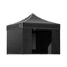 Instahut Gazebo 3x3 Pop Up Marquee Folding Tent Wedding Gazebos Camping Outdoor Shade Canopy Black