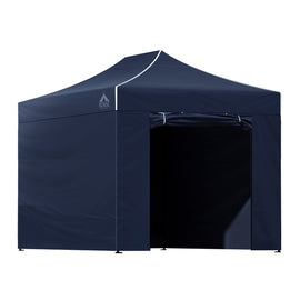 Instahut Gazebo 3x4.5 Pop Up Marquee Folding Tent Wedding Gazebos Camping Outdoor Shade Canopy Navy