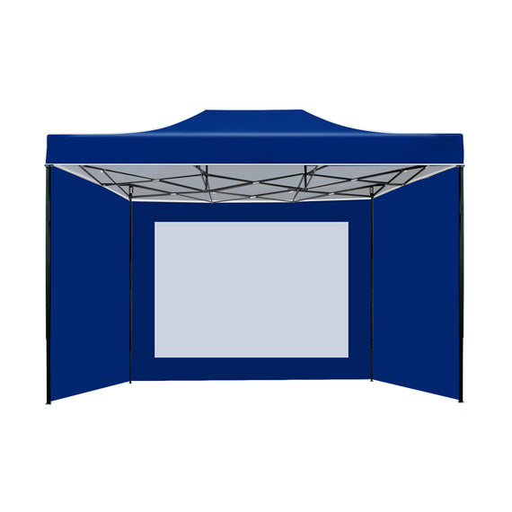 Instahut Gazebo Pop Up Marquee 3x4.5 Folding Wedding Tent Gazebos Shade Blue