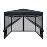 Instahut Gazebo Pop Up Marquee 3x3m Wedding Party Outdoor Camping Tent Canopy Shade Mesh Wall Black