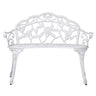 Gardeon Outdoor Garden Bench Seat 100cm Cast Aluminium Outdoor Patio Chair Vintage White