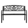 Gardeon Outdoor Garden Bench Seat Steel Outdoor Furniture 3 Seater Park Black