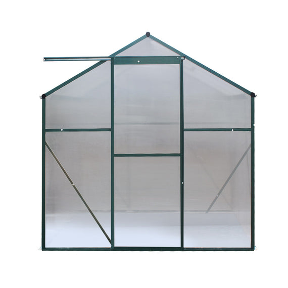 Greenfingers Greenhouse 2.52x1.9x1.83M Aluminium Polycarbonate Green House Garden Shed