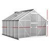 Greenfingers Greenhouse 3x2.5x1.95M Aluminium Polycarbonate Green House Garden Shed