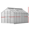 Greenfingers Greenhouse 3x2.5x2.26M Double Doors Aluminium Green House Garden Shed