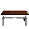 Artiss Standing Desk Adjustable Height Desk Electric Motorised Grey Frame Walnut Desk Top 140cm