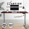 Artiss Standing Desk Adjustable Height Desk Electric Motorised Grey Frame Walnut Desk Top 140cm