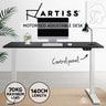 Artiss Standing Desk Adjustable Height Desk Electric Motorised White Frame Black Desk Top 140cm