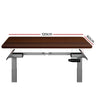 Artiss Standing Desk Adjustable Height Desk Dual Motor Electric Grey Frame Walnut Desk Top 120cm