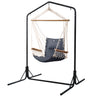 Gardeon Outdoor Hammock Chair with Stand Swing Hanging Hammock Garden Grey