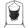 Gardeon Outdoor Hammock Chair with Stand Tassel Hanging Rope Hammocks Grey