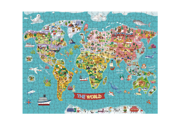 WORLD MAP JIGSAW PUZZLE 500 PCS