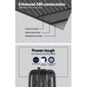 Wanderlite 20" 55cm Luggage Trolley Travel Set Suitcase Carry On Hard Shell Case Sets Lightweight Black