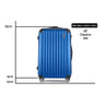 Wanderlite 28" 75cm Luggage Trolley Travel Suitcase Set Carry On Hard Case TSA Lock Lightweight Blue