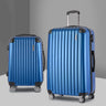Wanderlite 2pcs Luggage Trolley Set Travel Suitcase Carry On Hard Case Lightweight Blue