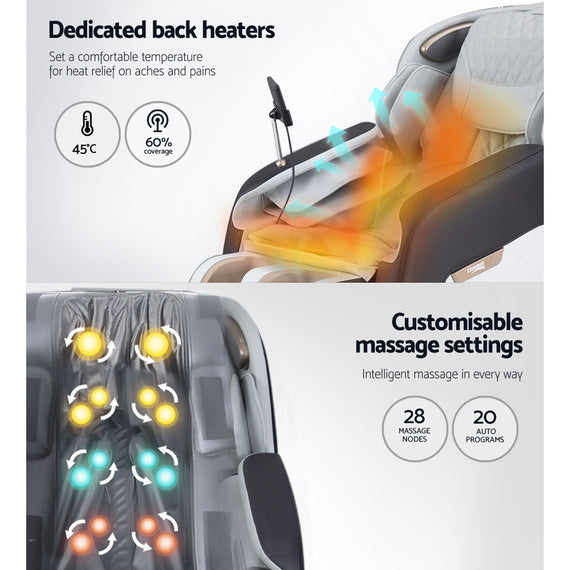 Livemor Massage Chair Electric Chairs Recliner Shiatsu Gravity Heating Massager